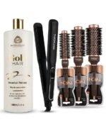 Kit Gold Hair + Prancha Tyfon Pro Extreme + 3 Escovas Profissionais